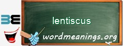 WordMeaning blackboard for lentiscus